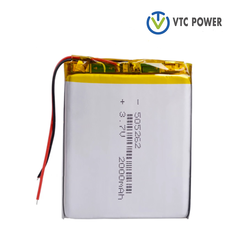 505262 2000MAh 3.7V Baterai Isi Ulang Li-po Polimer Lithium untuk Speaker Bluetooth Interfon PDA POS GPS